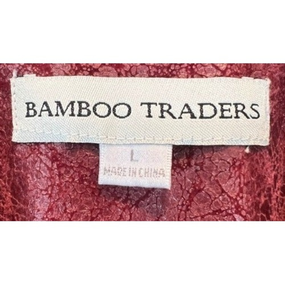 Bamboo Traders Faux Leather Blazer Jacket Womens Size L Red Distressed Y2K - Picture 5 of 9